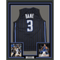 Framed Autographed/Signed Desmond Bane 35x39 Orlando Black Pinstripe Basketball Jersey Beckett BAS COA
