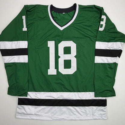 Autographed/Signed Sam Steel Dallas Green Hockey Jersey Beckett BAS COA