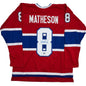 Autographed/Signed Mike Matheson Montreal Red Hockey Jersey Beckett BAS COA