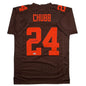 Autographed/Signed Nick Chubb Cleveland Color Rush Football Jersey Beckett BAS COA