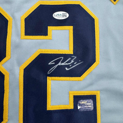 Autographed/Signed Jacob Misiorowski Milwaukee Grey Baseball Jersey JSA COA