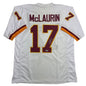 Autographed/Signed Terry McLaurin Washington White Retro Football Jersey Beckett BAS COA