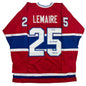 Autographed/Signed Jacques Lemaire Montreal Red Hockey Jersey Beckett BAS COA