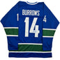 Autographed/Signed Alexandre Alex Burrows Vancouver Blue Hockey Jersey Beckett BAS COA