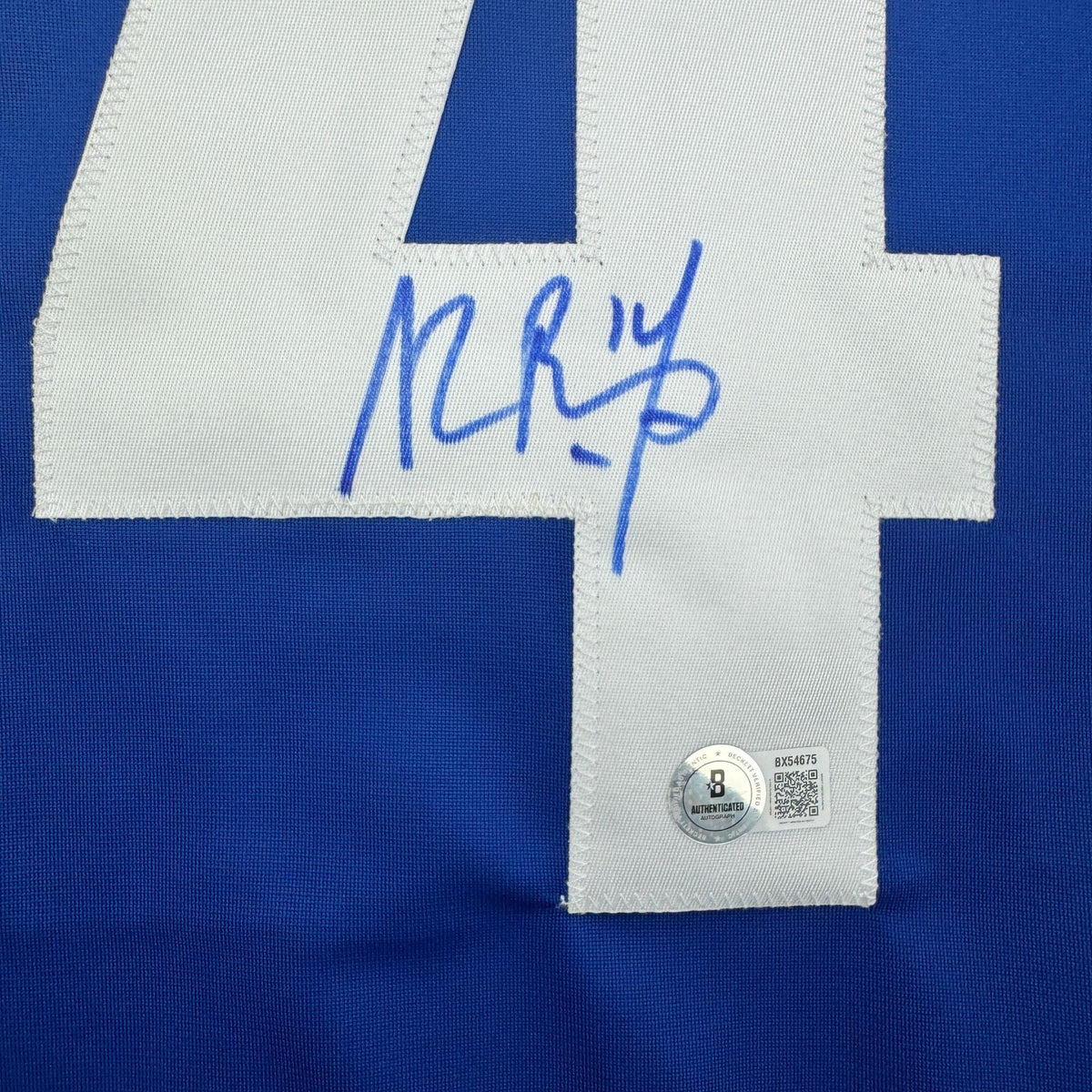 Autographed/Signed Alexandre Alex Burrows Vancouver Blue Hockey Jersey Beckett BAS COA
