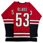 Autographed/Signed Jackson Blake Carolina Red Hockey Jersey Beckett BAS COA