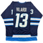 Autographed/Signed Gabriel Vilardi Winnipeg Blue Hockey Jersey Beckett BAS COA