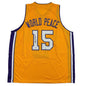 Autographed/Signed Ron Artest Metta World Peace Los Angeles Yellow Basketball Jersey Beckett BAS COA