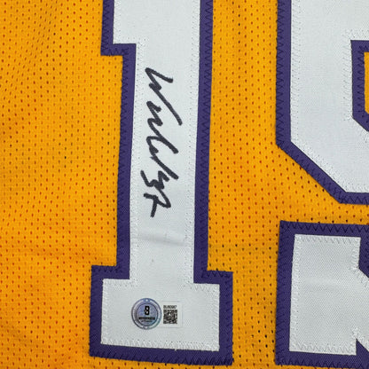 Autographed/Signed Ron Artest Metta World Peace Los Angeles Yellow Basketball Jersey Beckett BAS COA