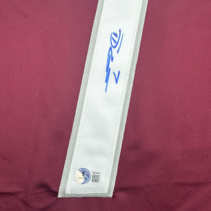 Autographed/Signed Devon Toews Colorado Maroon Hockey Jersey Beckett BAS COA