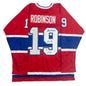 Autographed/Signed Larry Robinson Montreal Red Hockey Jersey Beckett BAS COA