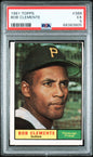 Graded 1961 Topps Bob Roberto Clemente #388 Baseball Card PSA 5 Excellent
