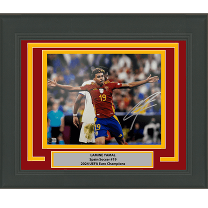 Framed Autographed/Signed Lamine Yamal Spain 11x14 Soccer World Cup Photo Beckett BAS COA #6