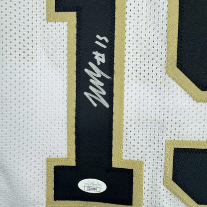 Autographed/Signed Zach Edey Purdue White College Basketball Jersey JSA COA