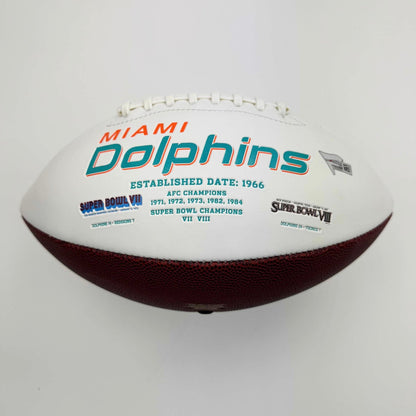 Autographed/Signed Dan Marino Miami Dolphins Full Size F/S White Panel Logo Football Fanatics COA