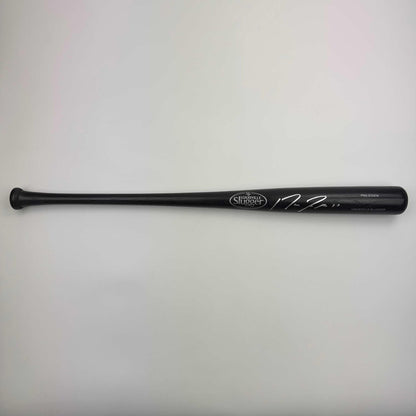Autographed/Signed Jose Ramirez Black Louisville Slugger Baseball Bat JSA COA