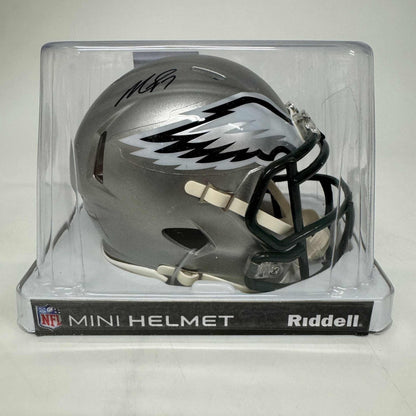 Autographed/Signed Michael Mike Vick Philadelphia Eagles Flash Mini Football Helmet JSA COA