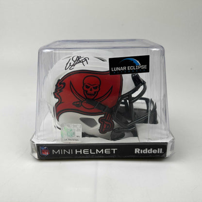Autographed/Signed Warren Sapp Tampa Bay Buccaneers Lunar Eclipse Mini Football Helmet Beckett BAS COA