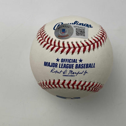 Autographed/Signed Shane Bieber 2020 AL Cy Young Rawlings Official Major League Baseball ROML Beckett BAS COA
