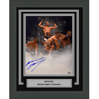 Framed Autographed/Signed Nate Nathan Diaz UFC MMA Ultimate Fighting 16x20 Photo Beckett BAS COA #3