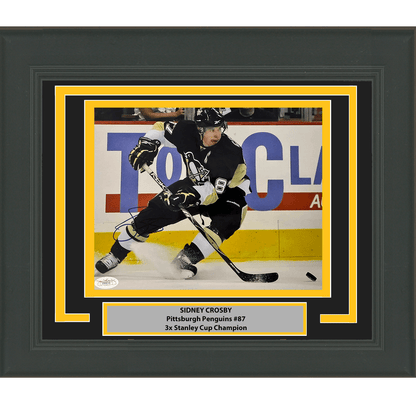 Framed Autographed/Signed Sidney Crosby Pittsburgh Penguins 8x10 Hockey Photo JSA COA