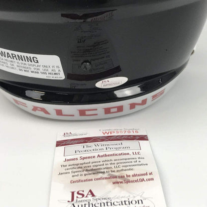 Autographed/Signed Michael Mike Vick Atlanta Falcons Retro Full Size FS F/S Replica Football Helmet JSA COA