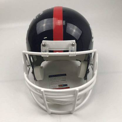 Autographed/Signed Lawrence Taylor Bad Mother**** New York Giants Full Size FS F/S Replica Football Helmet PSA/DNA COA