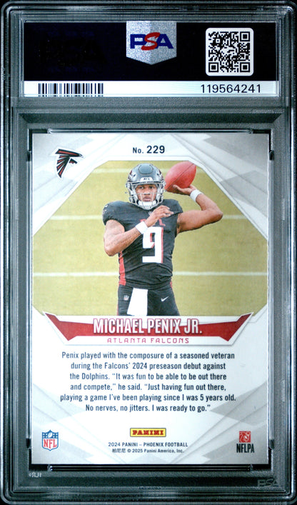 Graded 2024 Panini Phoenix Michael Penix Jr #229 Rookie RC Football Card PSA 10 Gem Mint