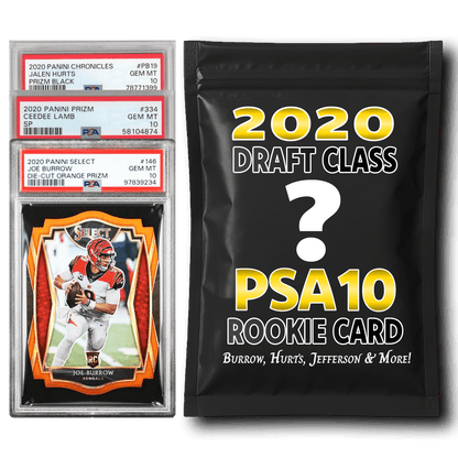 PSA 10 Graded 2020 NFL Rookie Card Mystery Pack (Burrow, Hurts, Jefferson, Lamb & More!)