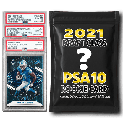 PSA 10 Graded 2021 NFL Rookie Card Mystery Pack (Chase, St. Brown, Parsons & More!)