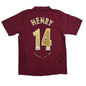 Autographed/Signed Thierry Henry Arsenal Red Soccer Jersey Beckett BAS COA