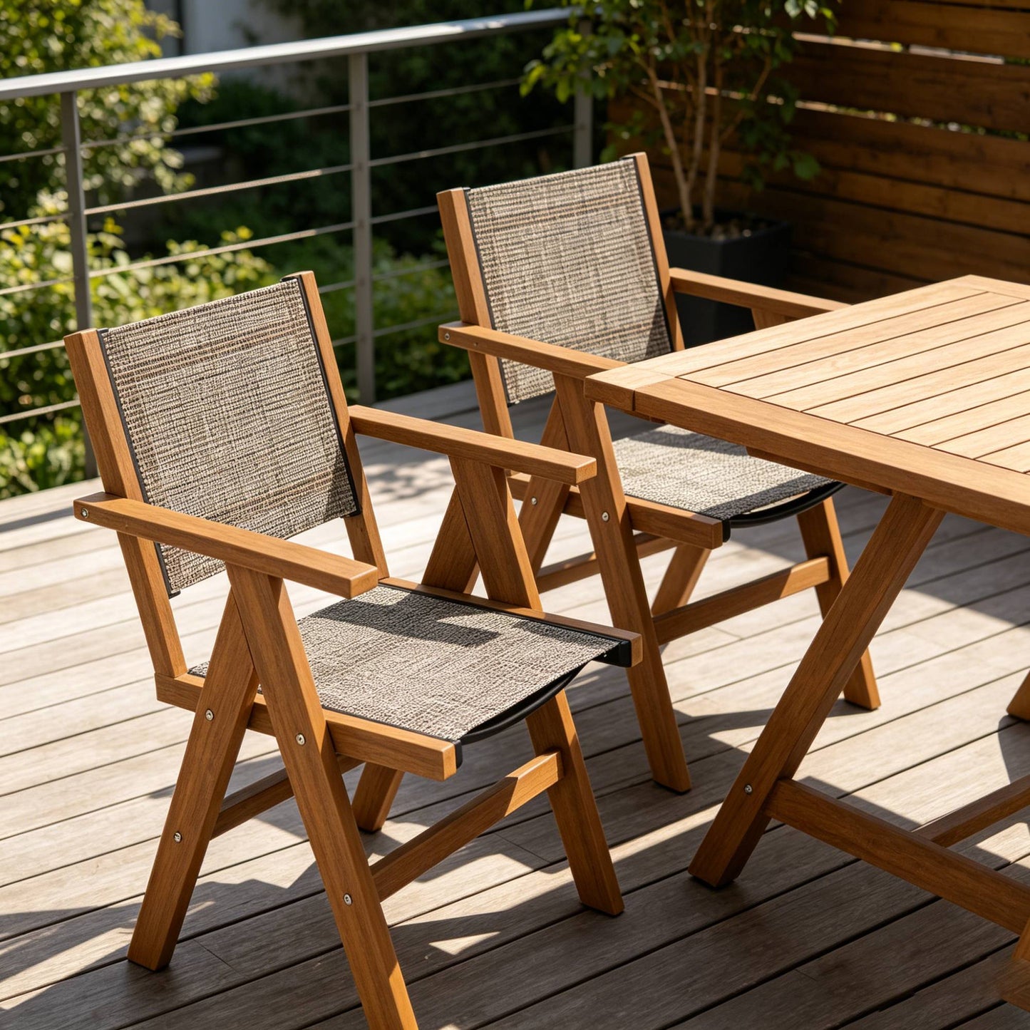 2 Piece HIPS Outdoor Dining Chair Perfect For Patio Meal Togethers & Garden Brunch Relaxation Moments