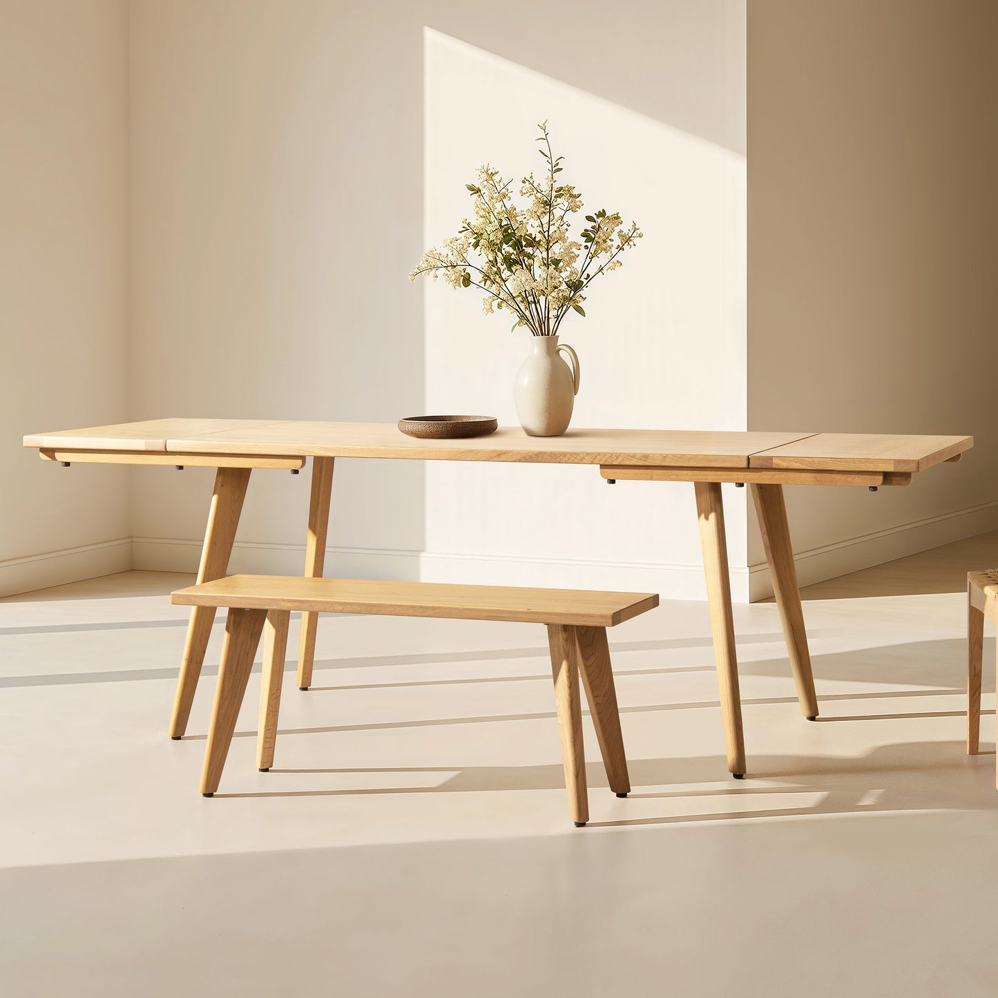 Capri 59-90.5" Solid Dining Table