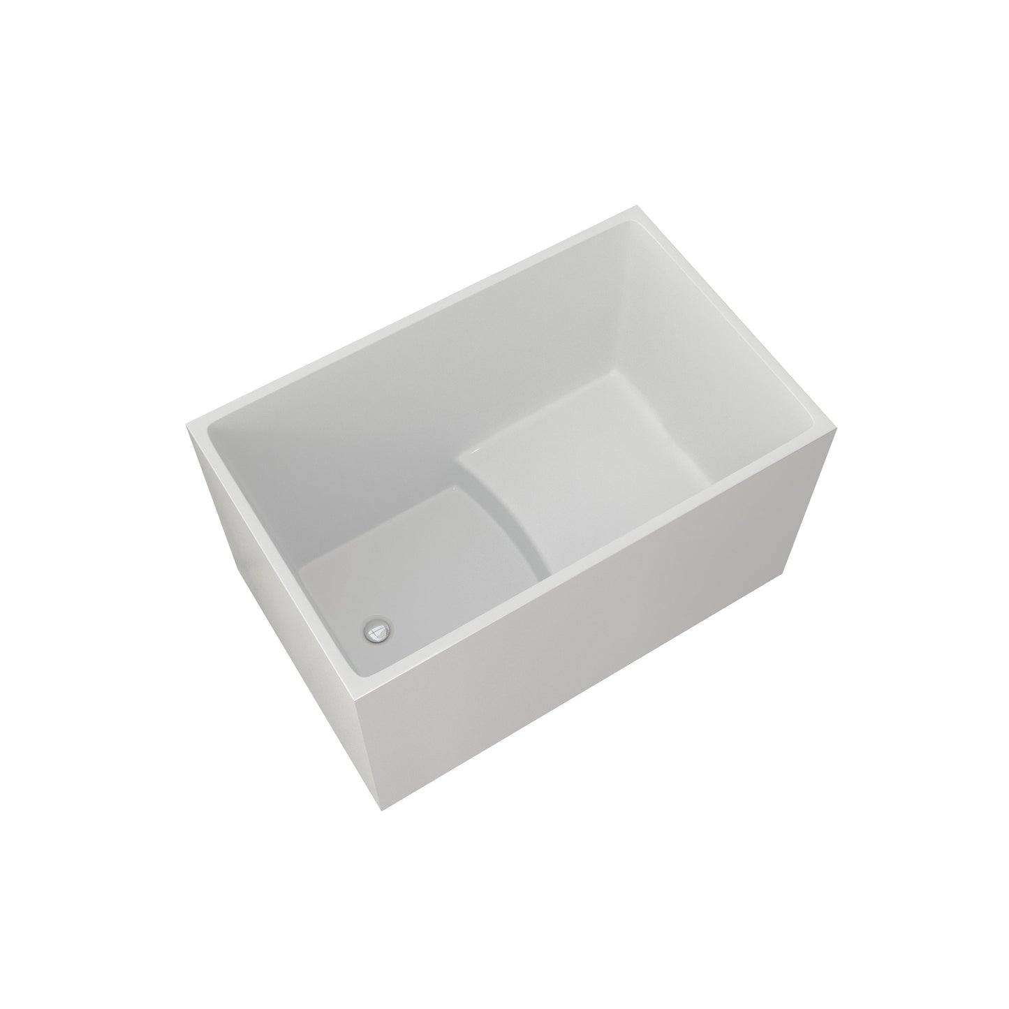 43" Acrylic Freestanding Bath Tub Modern Soaker Tub