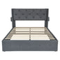 Bed With Gas Lift Storage, USB Ports