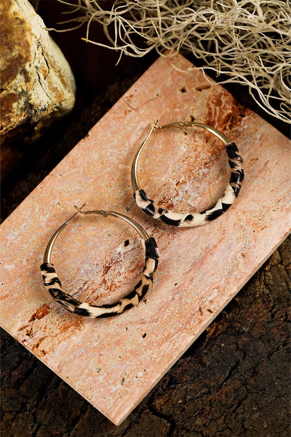 Lettie Plated Detail Hoop Earrings