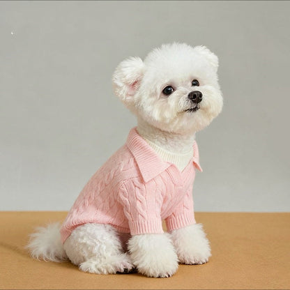 New AutumnWinter Warm Faux Two-Piece Sweater For Pet Dogs
