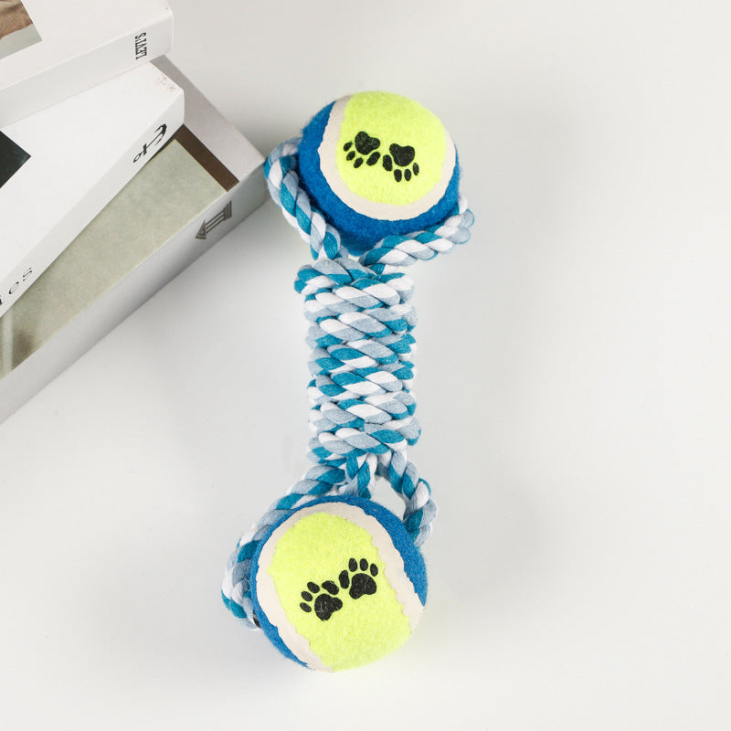 Large And Medium Puppy Relieving Stuffy Bite-resistant Molar With Tennis Cotton String