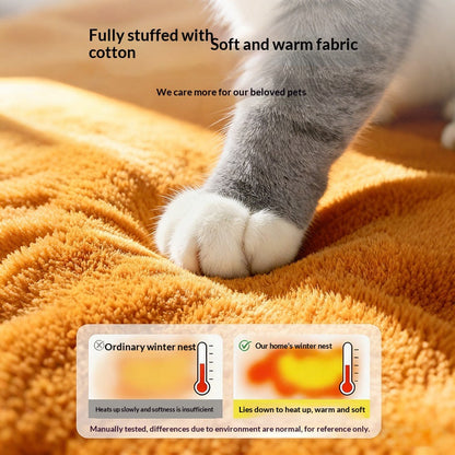 Cat Bed, Winter Warm, Enclosed, All-season, Removable And Washable, Suitable For Cats And Dogs.