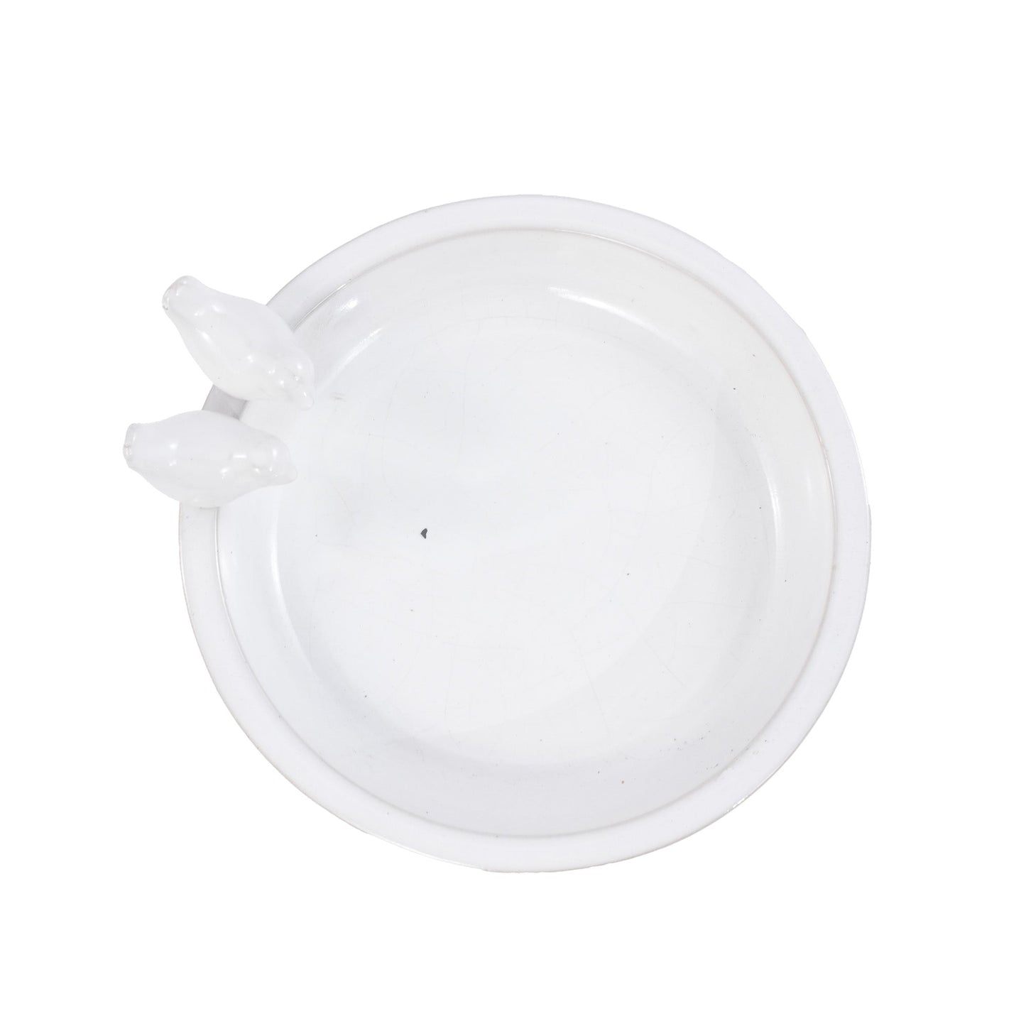 Handmade Ceramic Bird Bath - 11.8 Inch Glossy