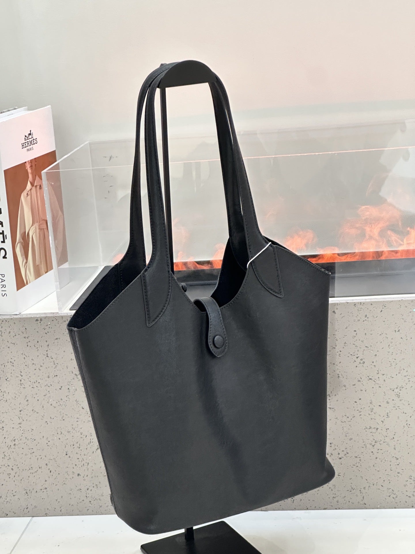 Minimalist High-end Style Basket Bag, New Autumn And Winter Genuine Leather Women's Bag, Roomy Shoulder Bucket Bag For Commuting