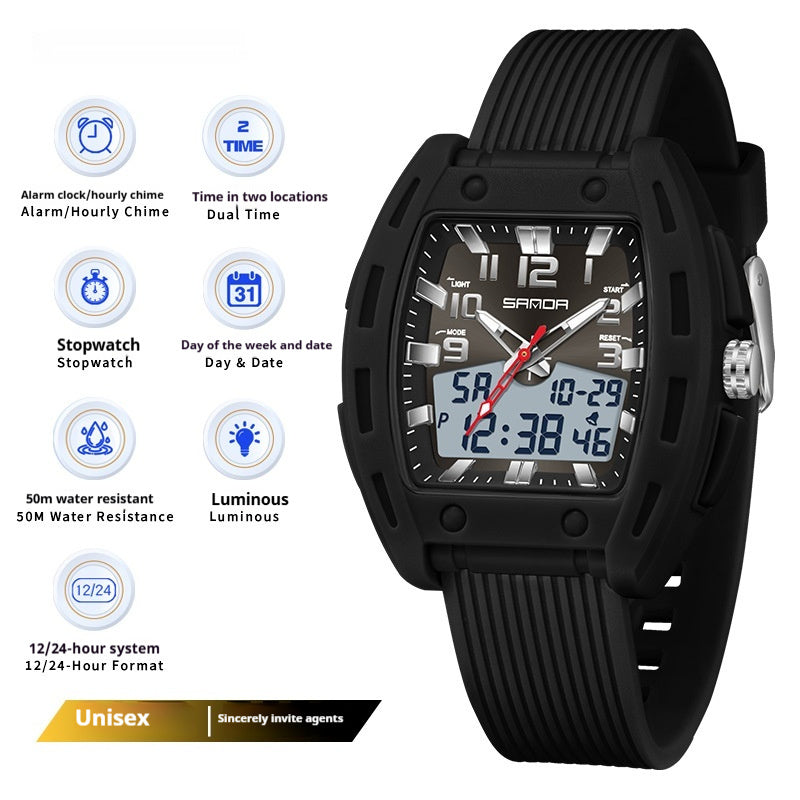 A Sporty Stylish And Energetic Unisex Bucket-style Wristwatch