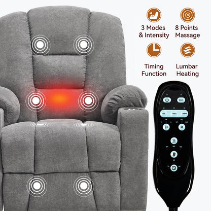 Power Lift Recliner Chair with Massage and Heat