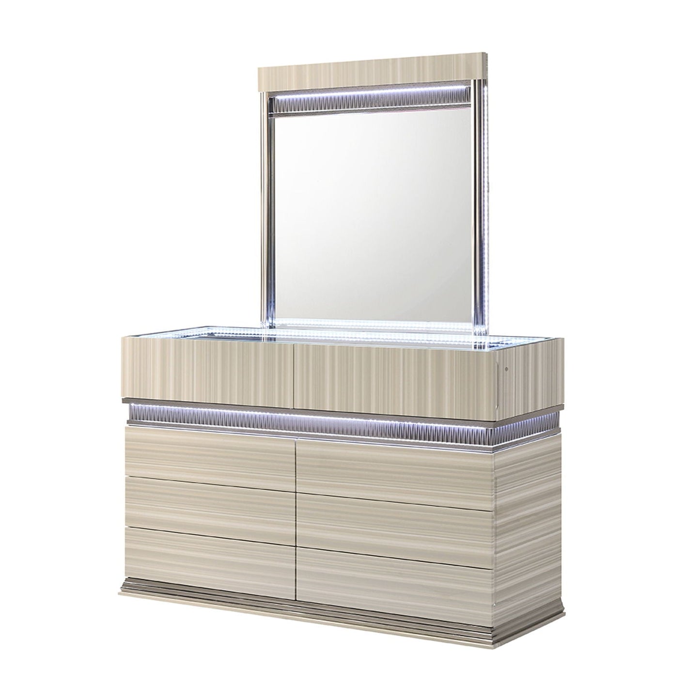 Leonor - 6 Drawer Dresser - Gray