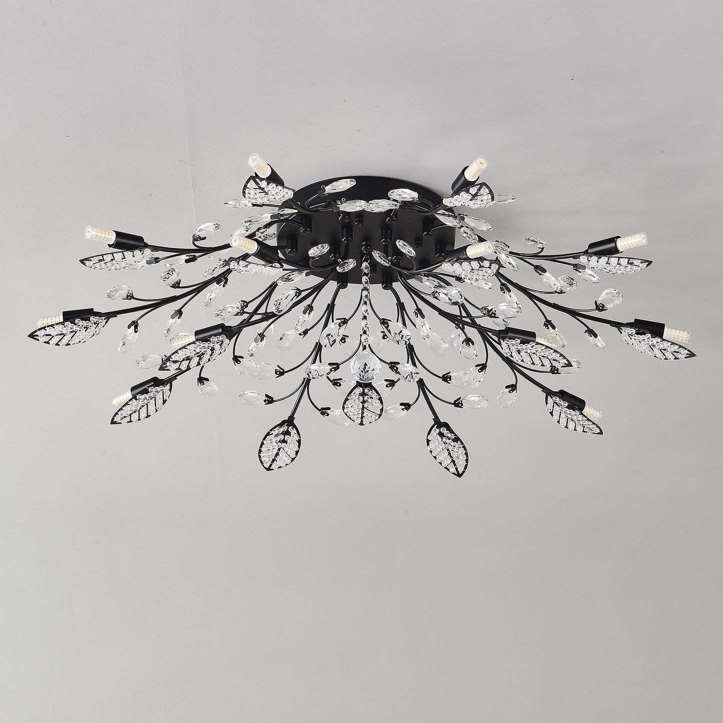 15-Light Chandelier Crystal Ceiling Lamp