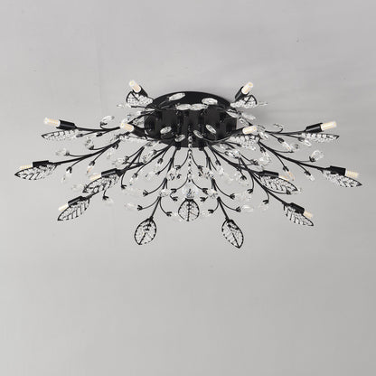 15-Light Chandelier Crystal Ceiling Lamp