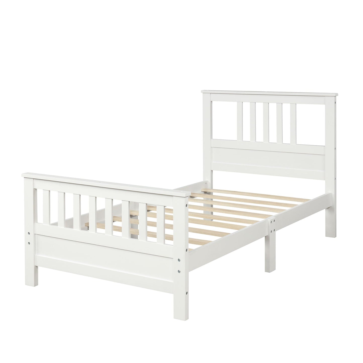 Platform Bed With Paneled Headboard And Footboard