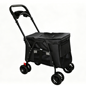 Pet Stroller Foldable 4-Wheel Design with Breathable Mesh