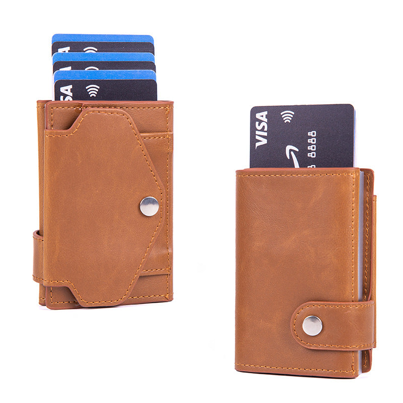 Anti-Scan RFID Card Holder PU Leather Coin Purse Demagnetization-Proof Multi-Card Wallet