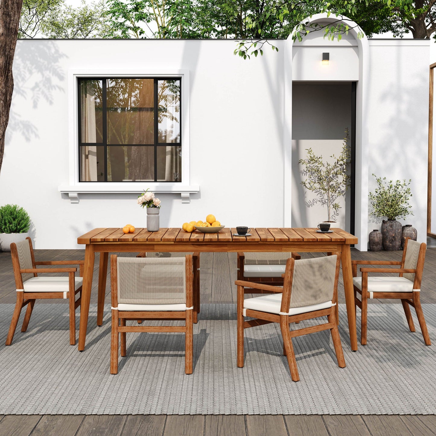 Dining Outdoor Table for Patio by Noble House